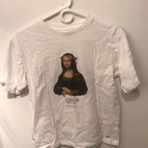 Mona Lisa Uniqlo Louvre Edition White 100% Cotton Tshirt Awesome 😎